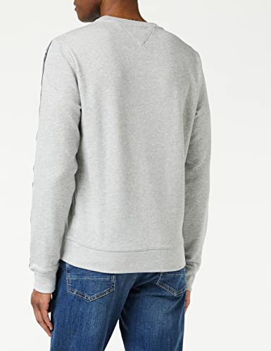 Tommy Hilfiger TRACK TOP LS HWK, Heavyweight Knits Hombre, Gris (Grey Heather), S