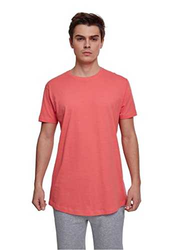 Urban Classics Shaped Long Tee, Camiseta Hombre, Rosa (Coral), XXL
